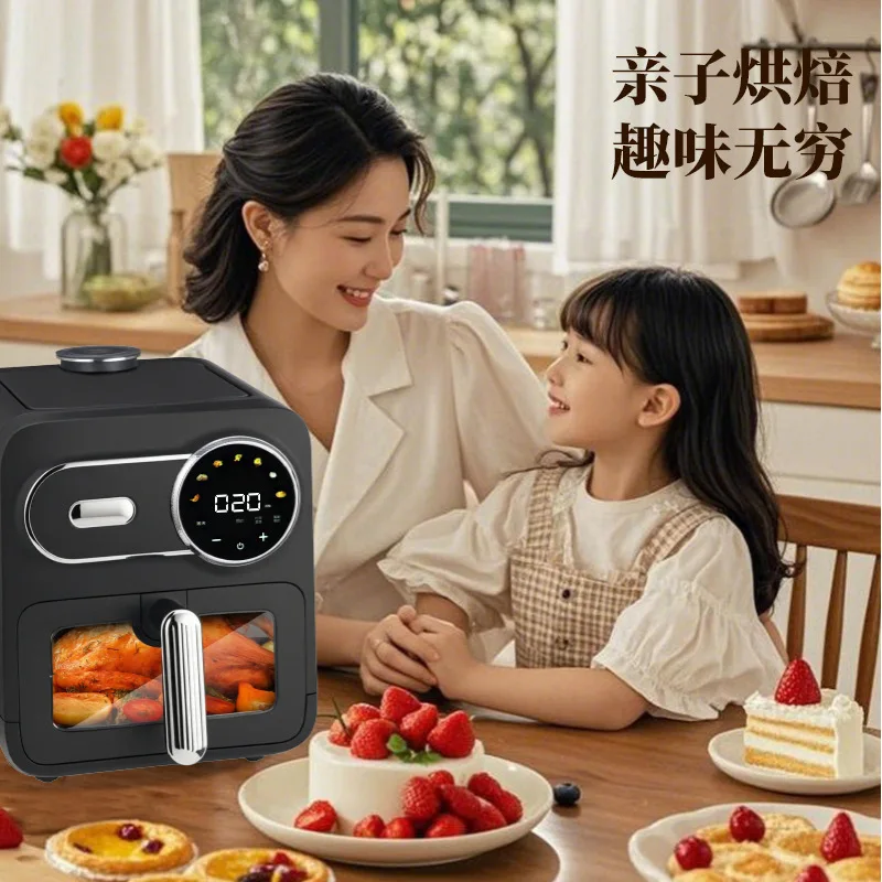 تكون مناسبة لمقلاة الهواء المنزلية الجديدة سعة 6 لتر مقلاة هوائية ذكية تعمل باللمس قابلة للتخصيص