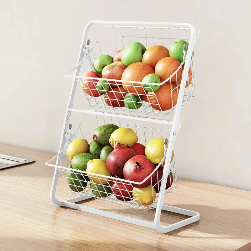 

Fruit basket,,vegetable basket,Kitchen countertop storage basket,Wire removable storage rack,Spices and snack racks