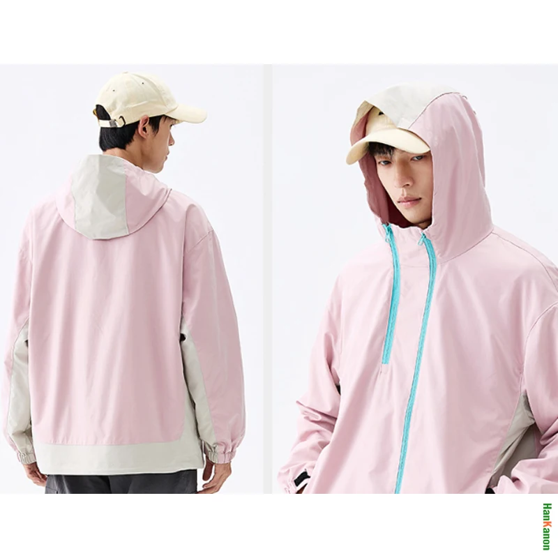 Outdoor Sports Jacket  Color - Blocking Design & Convertible Style Water - Resistant & Windproof Ideal  Hiking & Camping Unisex