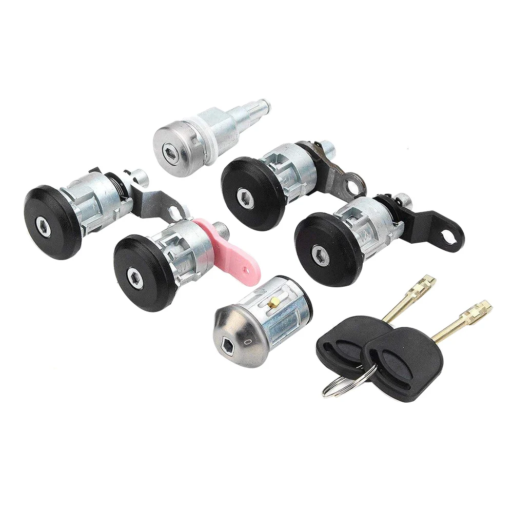

6Pcs Front Rear Door Ignition Full Left Right Lock Set With 2 Keys For Ford Transit Mk5 1994-2000