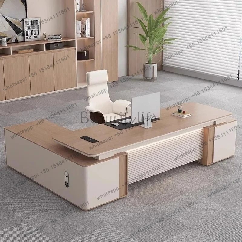 office desk and chair combination simple modern president table light luxury high-end furniture manager single table large