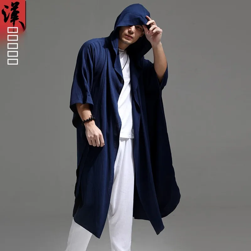 cardigan-long-pour-homme-en-lin-et-coton-a-manches-chauve-souris-a-capuche-mi-long-style-zen-protection-solaire-ouvert