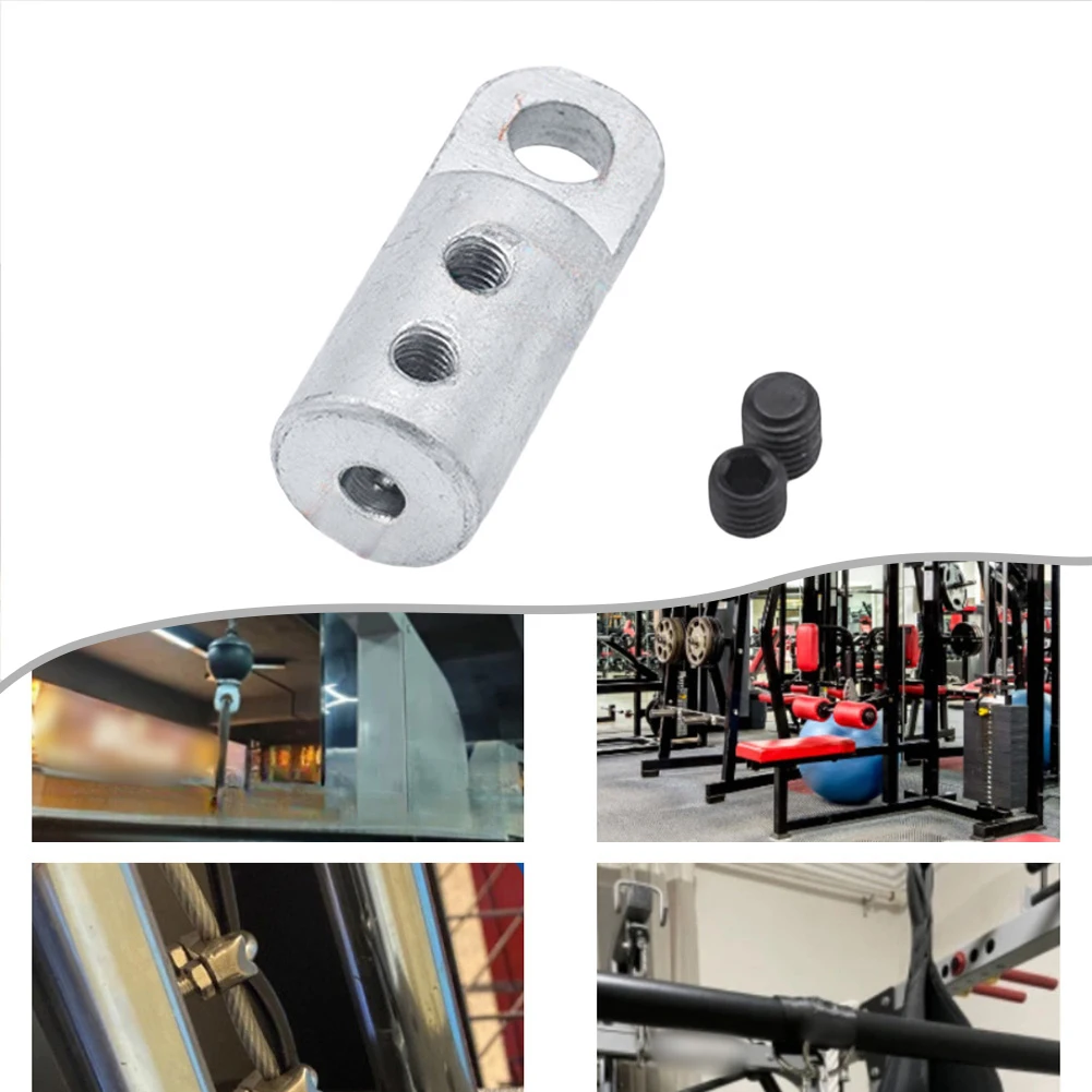 Pulley Machine Cable Connector for Weight Resistance Systems with Stainless Steel Terminal and Flexible Rubber Stop
