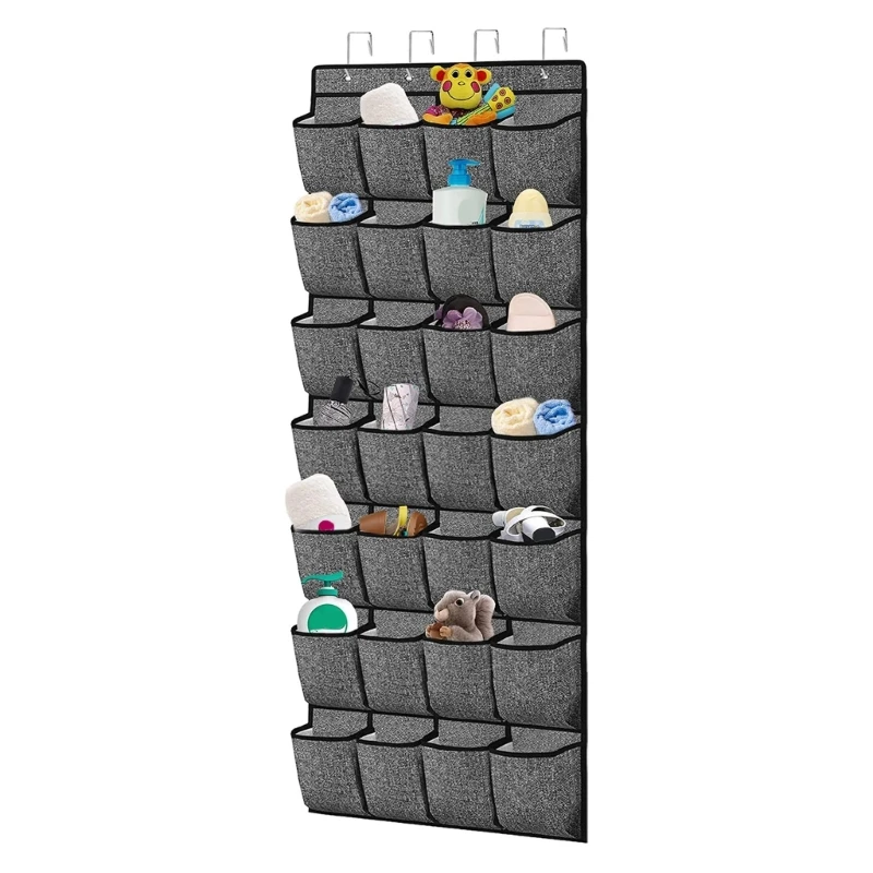 Wall Shelf Container Case Wardrobe Storage Bag 28 Pockets for Shoes, Clothes, Caps, Stationery and Cosmetic Accessories