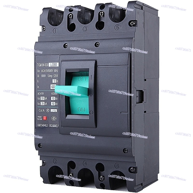 Electrical plastic shell circuit breaker TGM1N-630/3300 500A 630A three-phase air switch