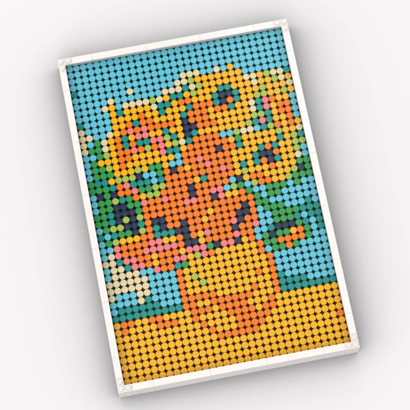 

1688 шт. MOC солнечные цветы строительные блоки Рождественский подарок лучший выбор для детей, которые любят творчество практические способности