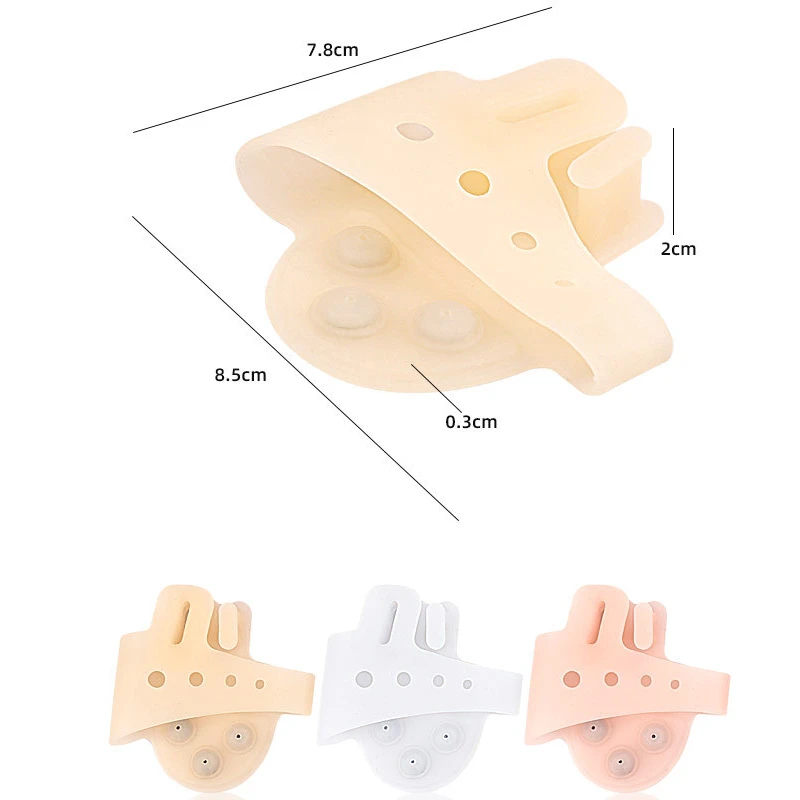 젤 실리콘 엄지 교정기, 발가락 무지 외반 보호대 분리기, 손가락 교정기 조절기, 발 관리 도구, 1 쌍