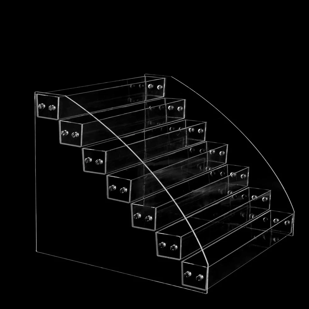 

Clear Acrylic Nail Polish Display Stand Organizer Shelf Quick Install Cosmetic Rack Perfume Storage Organization 7 Layer