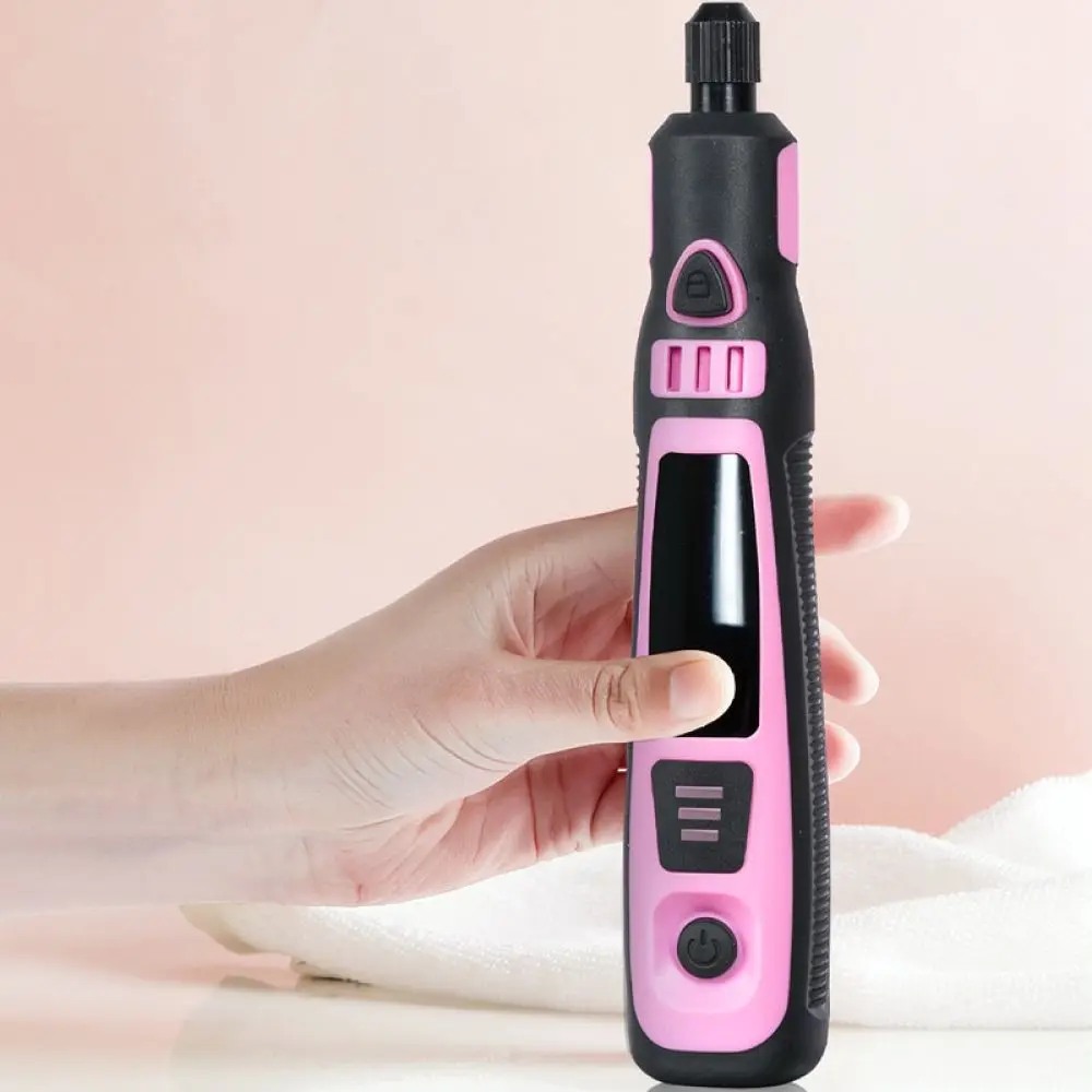 Professional Pink Cordless Grinder Pen Multi Purpose Rotary Tool For Precision Polishing Buffing Drilling Carving Hobby