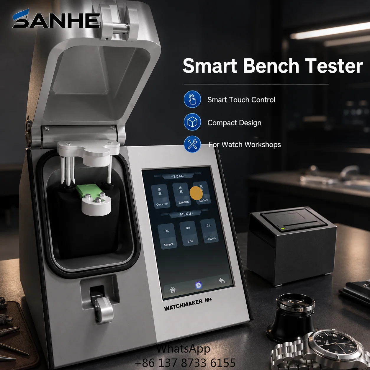 Water Testing Machine Temperature Compensation Maximum Upper Lower Limit Memory Display Language Printing Wristwatch Tool Part