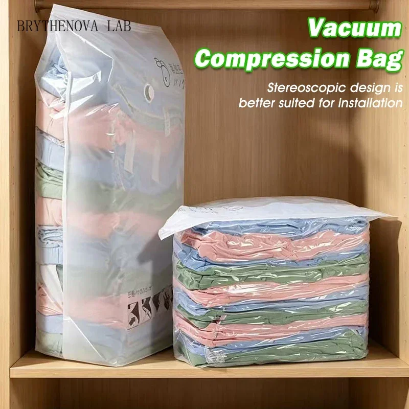 3D vacuum compression storage bags Extra-thick no-air-extraction Designed for Duvets Clothes Quilts and Down Jackets