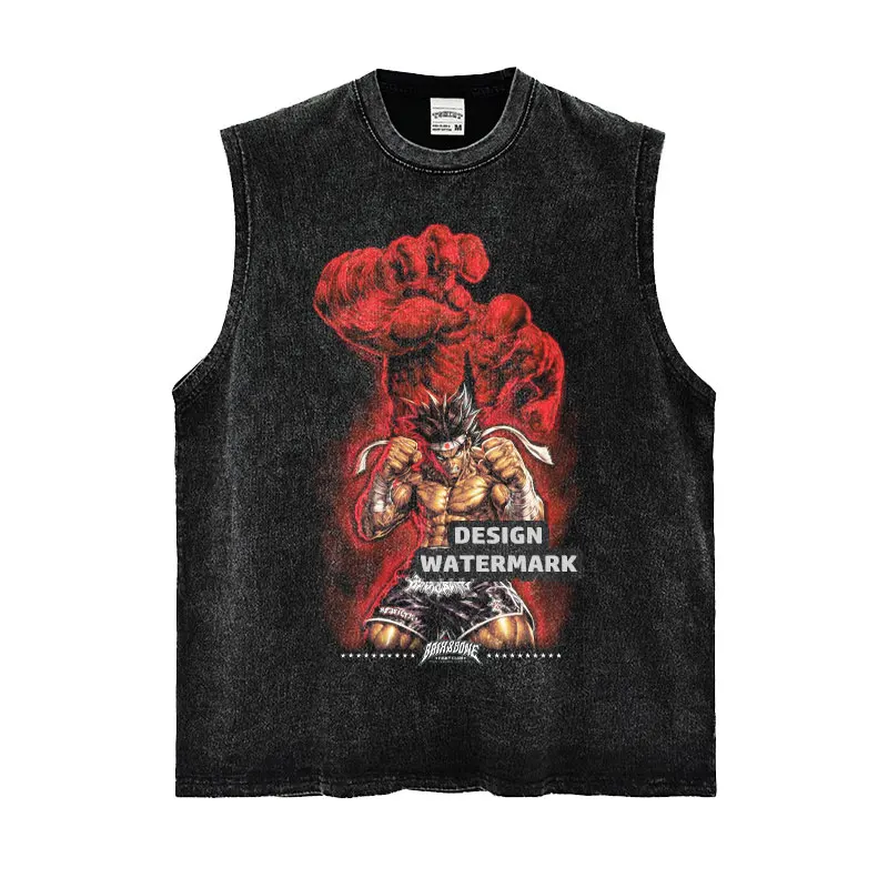 Joe Higashu Tops Tees Vintage Wash Anime Manga DTG Printing Casual Short Sleeve T Shirts Daily Tops 100% Cotton Summer