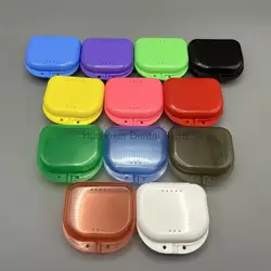 30 Stück Mini Retainer Case, Kunststoffzähne Kieferorthopädischer Retainer Mundschutz Case Kieferorthopädische Prothese Aufbewahrungsbox Prothese