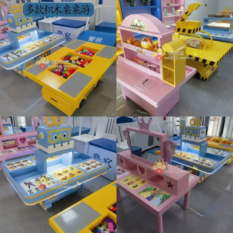 2026 Children's table, multifunctional building block table, space sand table, stall for home and commercial handicraft