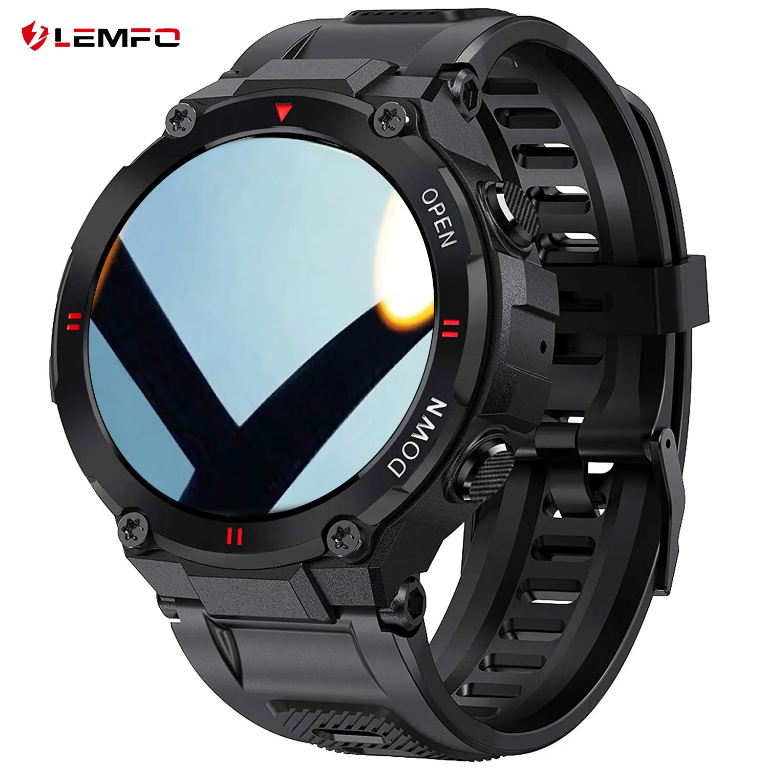 New LEMFO 2022 New Smart Watch Men 400Mah Big Battery Music Play Fitness Tracker Bluetooth Call Sport Smartwatch Men Custom Dial