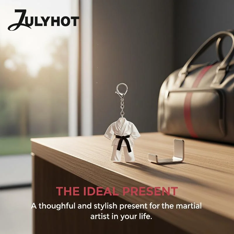 Taekwondo Clothes Pendant Keychain Sports Themed Acrylic Ornament Charm 2D Flat Hanging Decoration Festive Party
