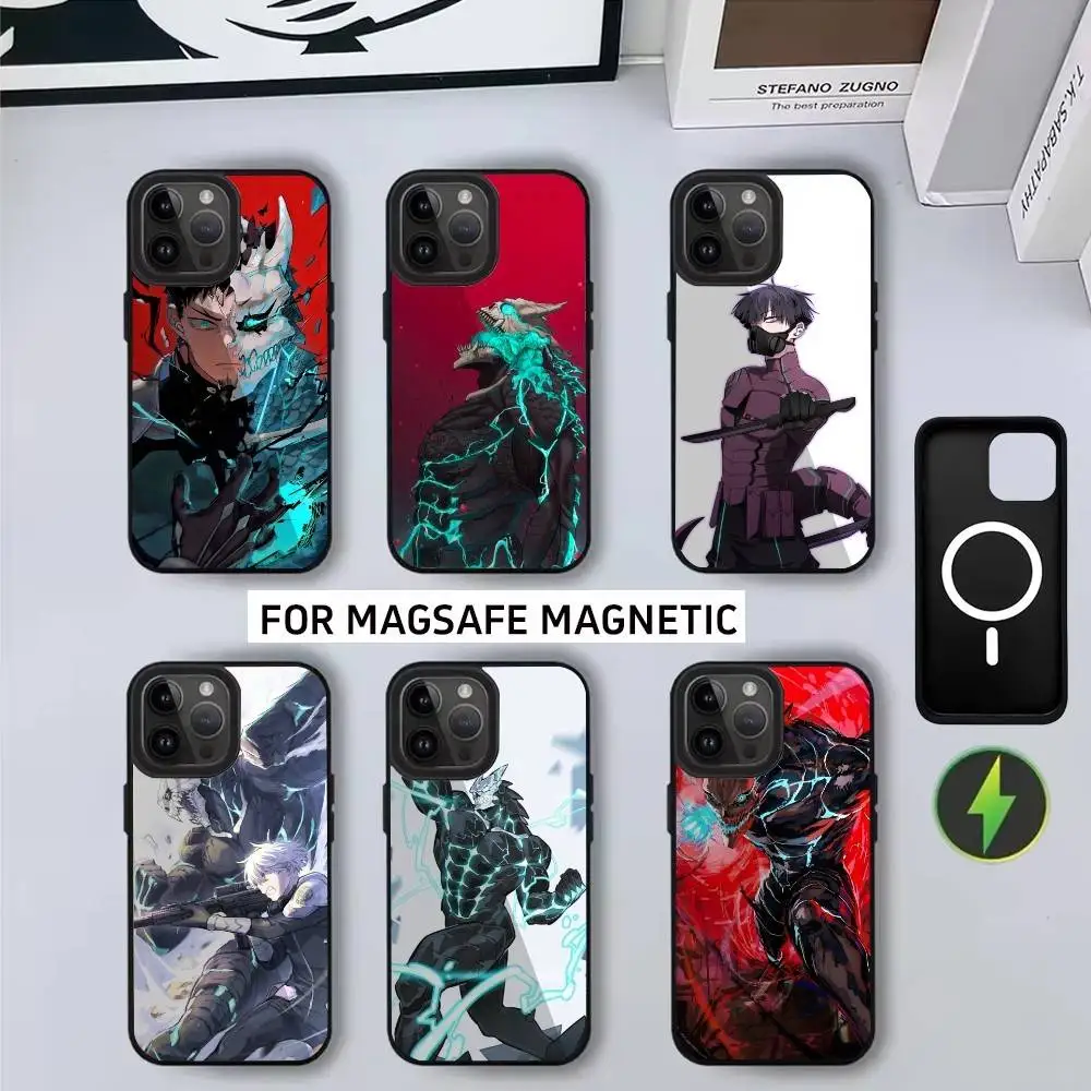 

Anime K-Kaiju No. 8 Phone Case For iPhone17,16,15,14,13,12,11 Plus,Pro Magnetic with Magsafe Wireless Charging