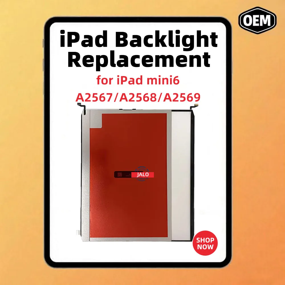 Pantalla LCD de retroiluminación para ipad mini6 A2567 A2568 A2569 lámparas de retroiluminación película de luz trasera 8,3 pulgadas pieza de reparación de repuesto