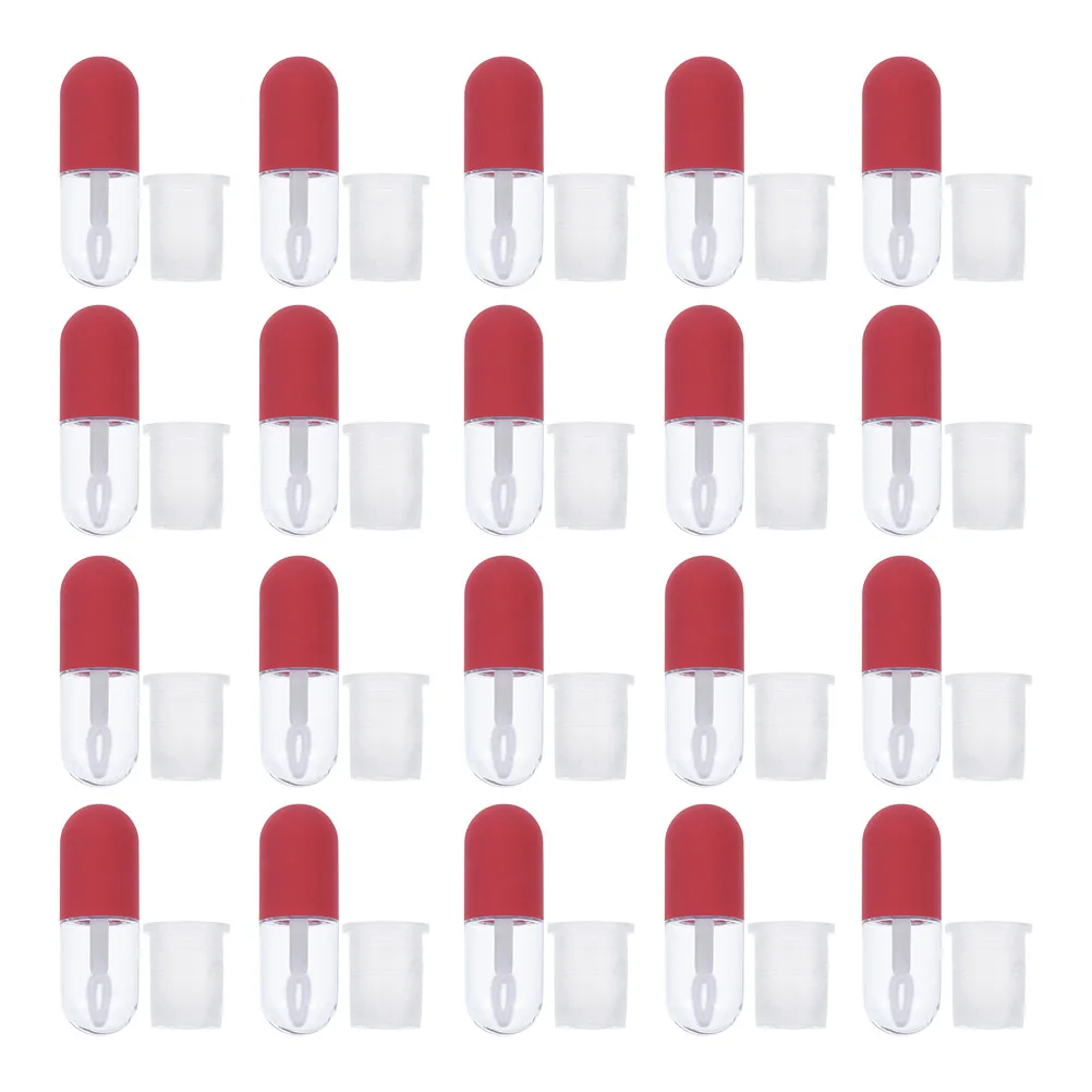 

20 Pcs Lip Gloss Tubes Empty Safe Durable Plastic Compact Lightweight Transparent Beauty Beginners Lip Color Container Gloss