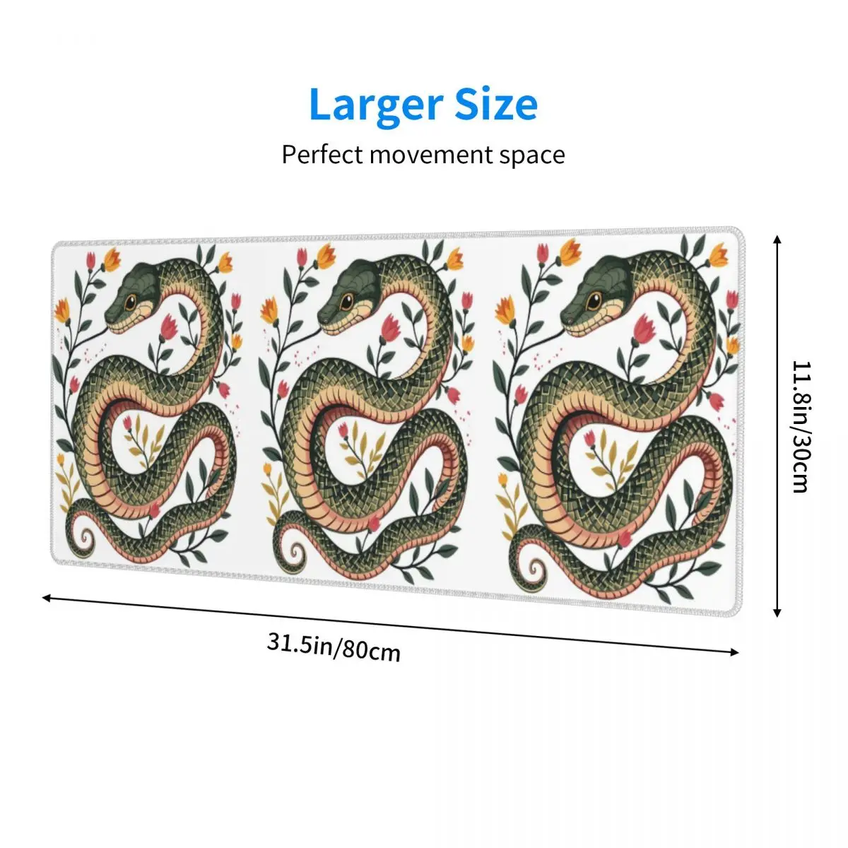 Large Mouse Pad Botanical Serpent Nature Inspired Gamer PC Laptop Mats Keyboard Carpet Computer Gaming Office Desk Mat