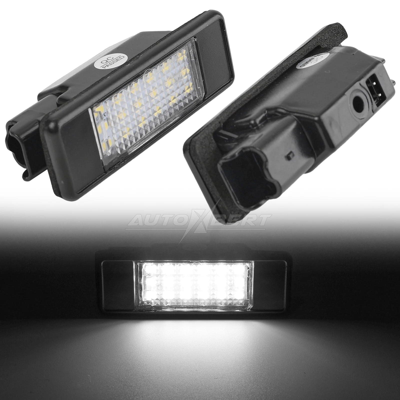 2X Error Free White LED License Plate Light Fit For Nissan X-Trail T30 T31 Qashqai J10 J11 Primera P12 Pathfinder R51 Navara D23