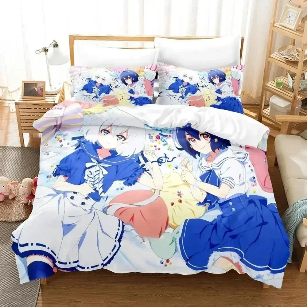 Anime Zombie Land Saga Bedding Set Duvet Cover Bed Set Quilt Cover Pillowcase Comforter king Queen Size Boys Adult Bedding Set