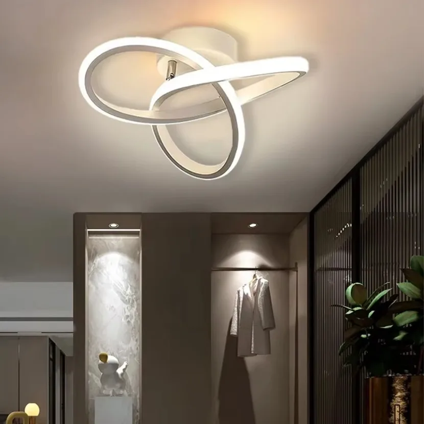 Luz de techo LED moderna y sencilla con Control remoto, atenuación para dormitorio, balcón, escalera, pasillo, decoración del hogar, accesorio para pasillo pequeño