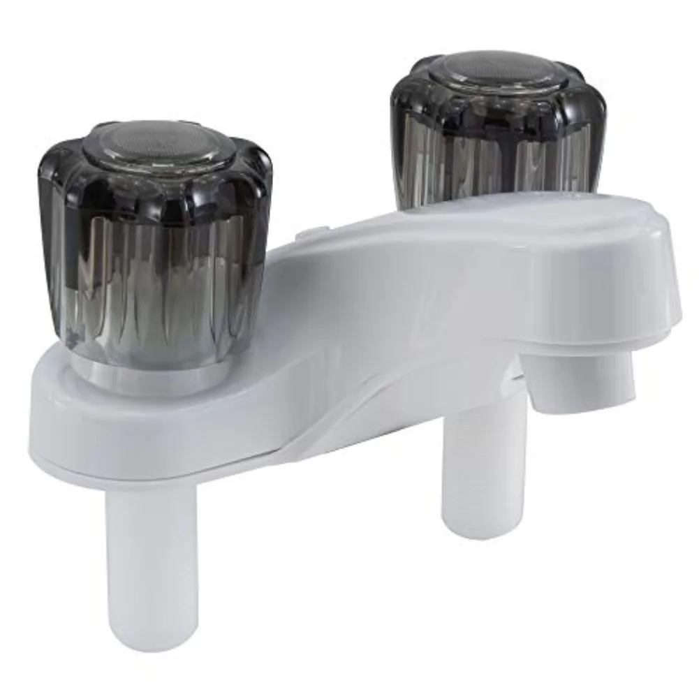 

1 Pc Plastic Bathroom Faucet Labeled Hot And Cold Handles Easily Achieve Your Desired Water Temperature With A Simple Twist