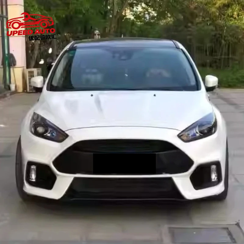 Suitable for d Focus 2015-2018 Convert to RS Style Front Rear Bumper Side Skirts Tail Wing PP Material Car Body Kit