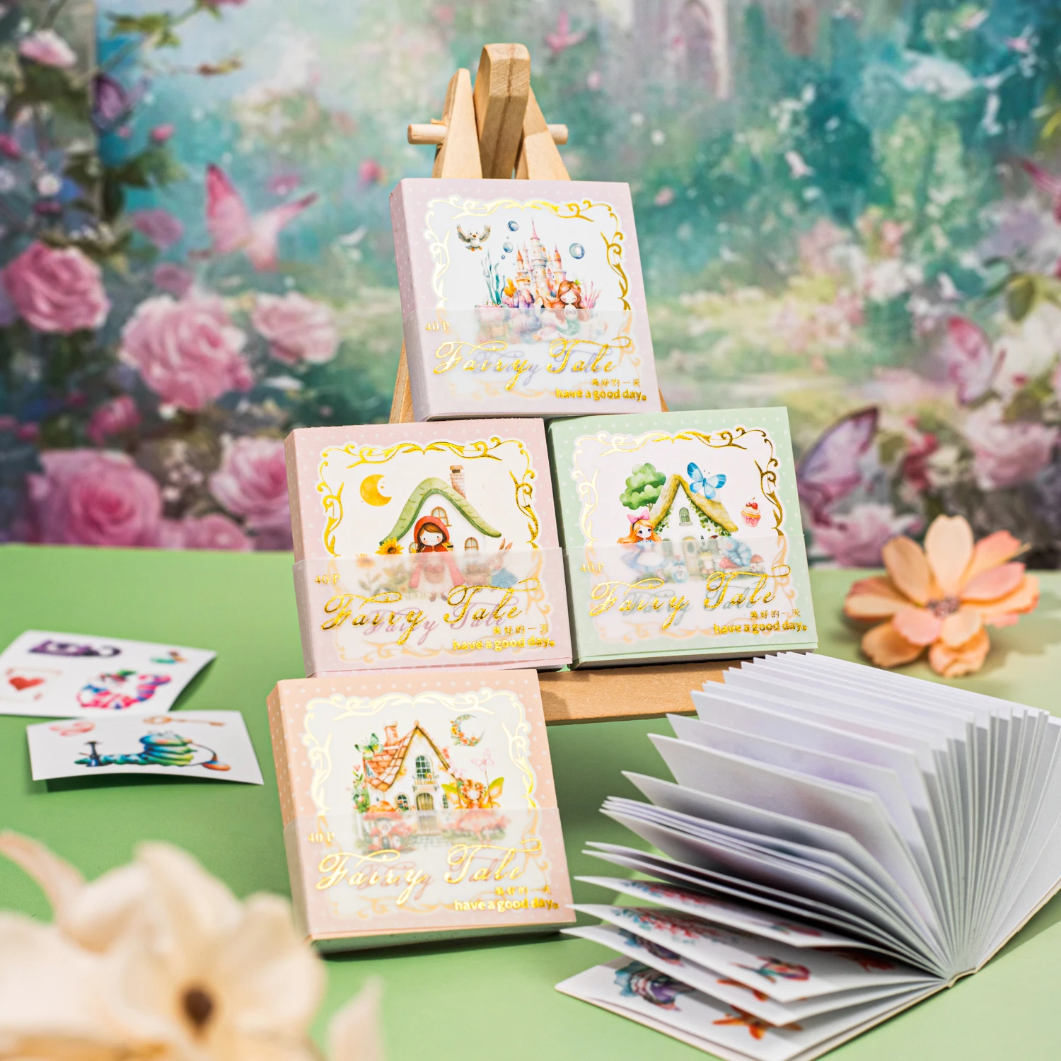 

Starlight Fairy Tale Series, милая девушка, цветок, пейзаж, мини-наклейка, книга, креативный DIY журнал, материал, канцелярские принадлежности для коллажа