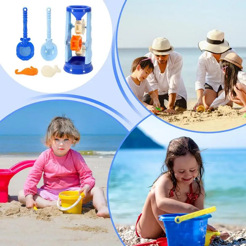 Beach Toy Set Sea-Themed Children Beach Sand Toys Boys Girls Over 3 Years Old Castle Building Construction Outdoor Activity