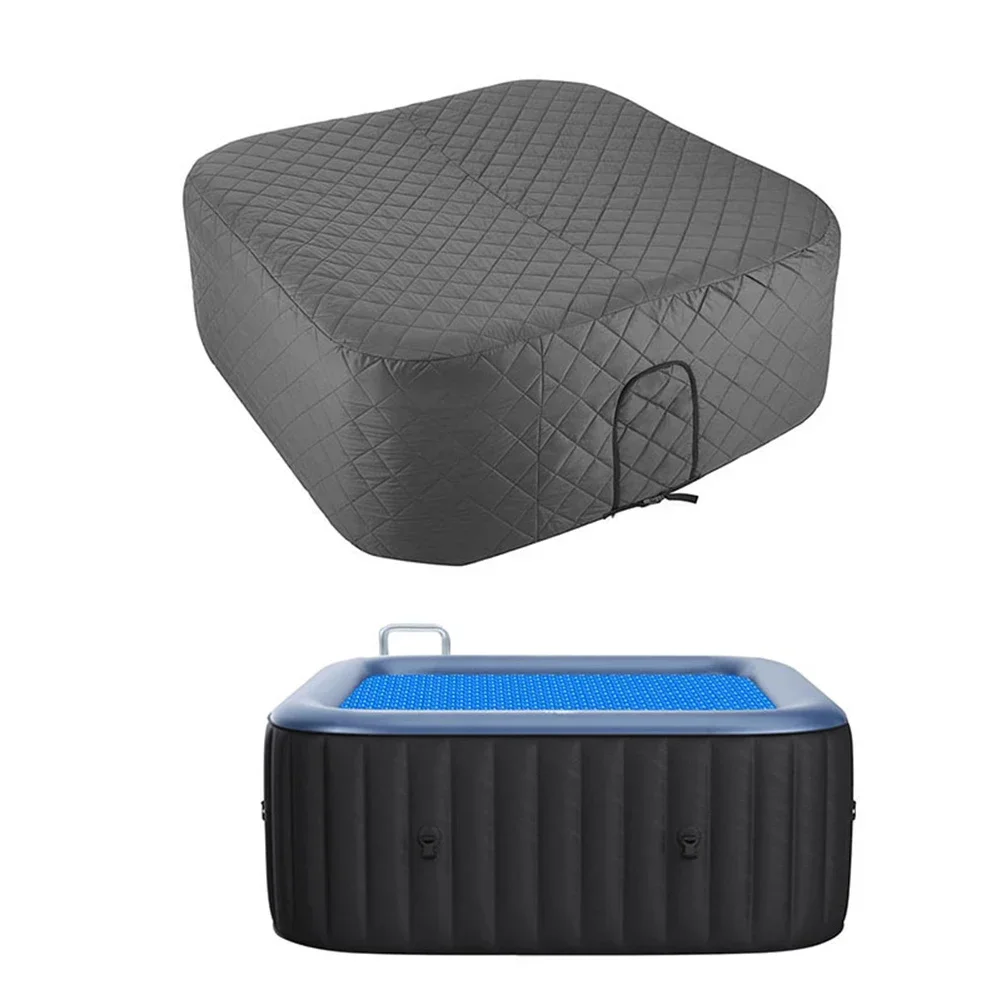 อ่างอาบน้ําป้องกันบ้านผ่อนคลายฝาครอบอ่างอาบน้ําทําให้พองฝาครอบอ่างอาบน้ําสี่เหลี่ยมทําความสะอาดง่ายจัดเก็บประหยัดพลังงาน