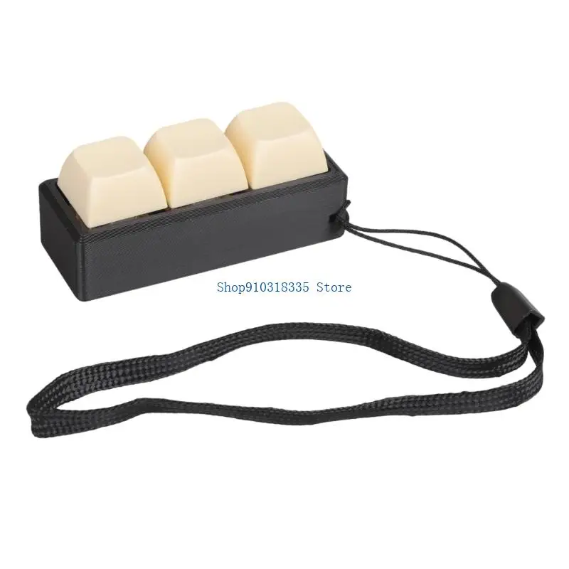 Pack Of 1 LED Light Keyboard Clicks Toy 3-key For Stress Relief And Relaxation