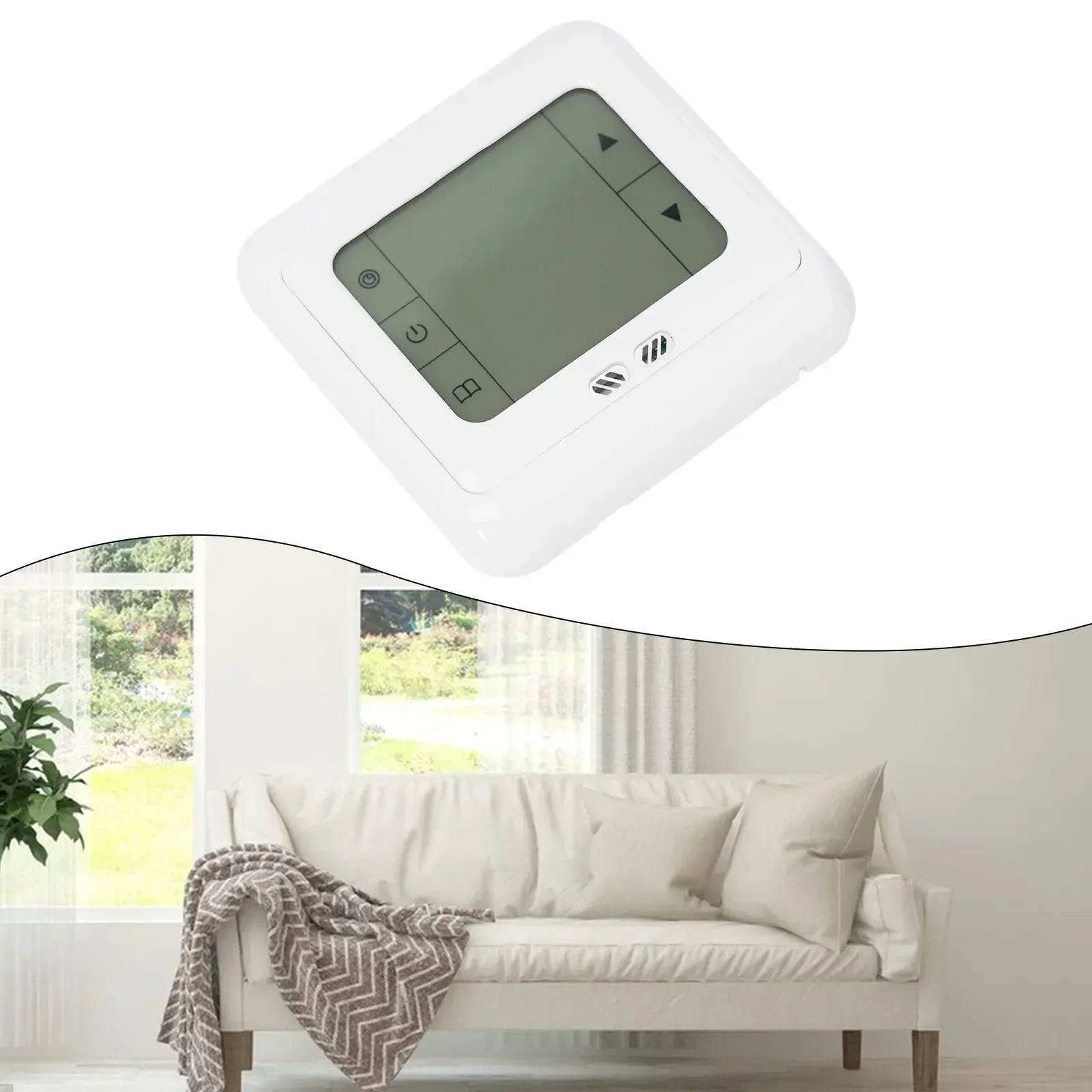 Temperature Controller Programmable Touchscreen Thermostat for Underfloor Heating with Dual Temperature Display