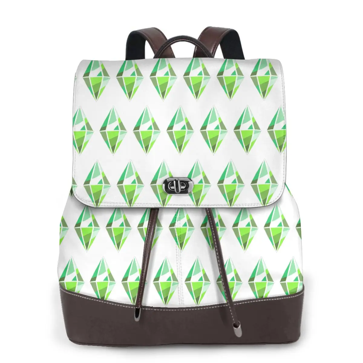 

Sims 4 Plumbob Bookbag School Student Bags Hiking Travel Daypack for Women Fashion Derma Backpack