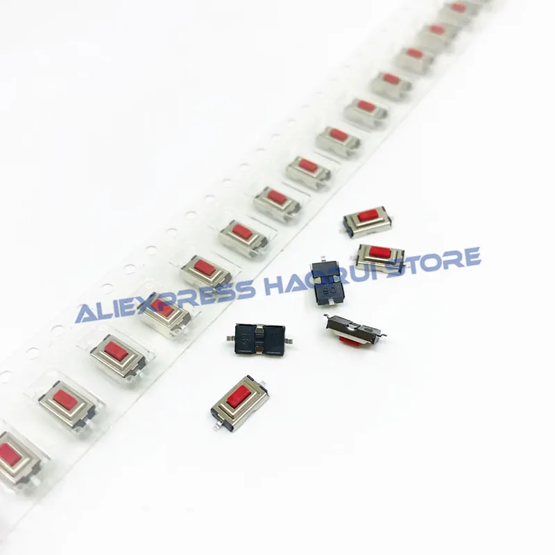 

1000Pcs 3X6X2.5mm SMD Red 2Pin Tact Touch Button Switches Car Remote Control Key 3*6*2.5mm Braided Tape Micro Switch