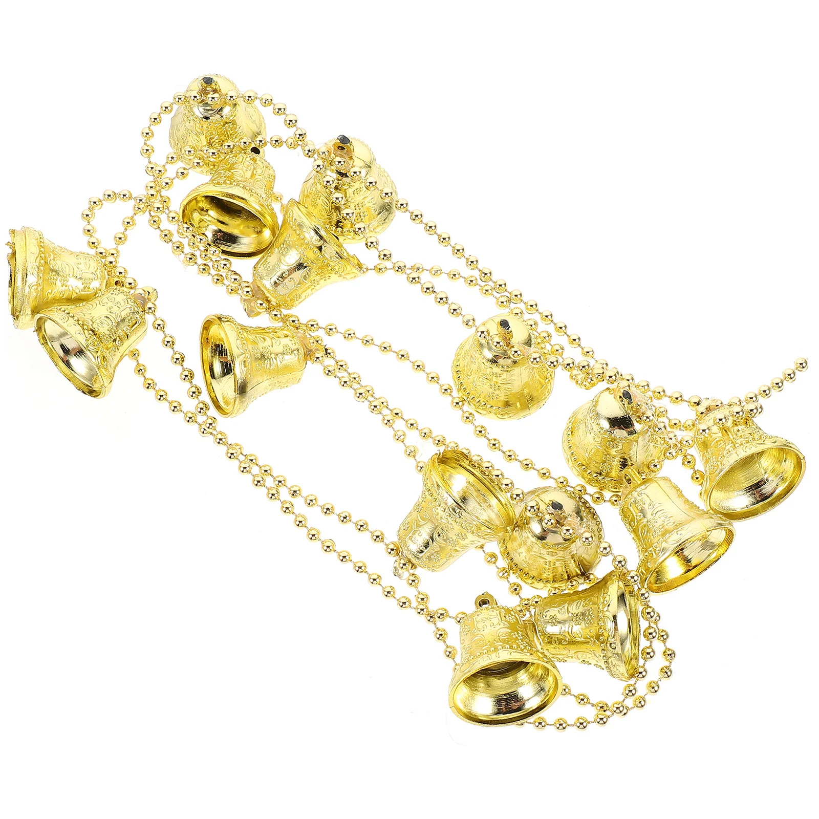 

3Pcs Christmas Jingle Bells String Attractive Retro Finish Hanging Decor for Christmas Tree Wall Door Window Party