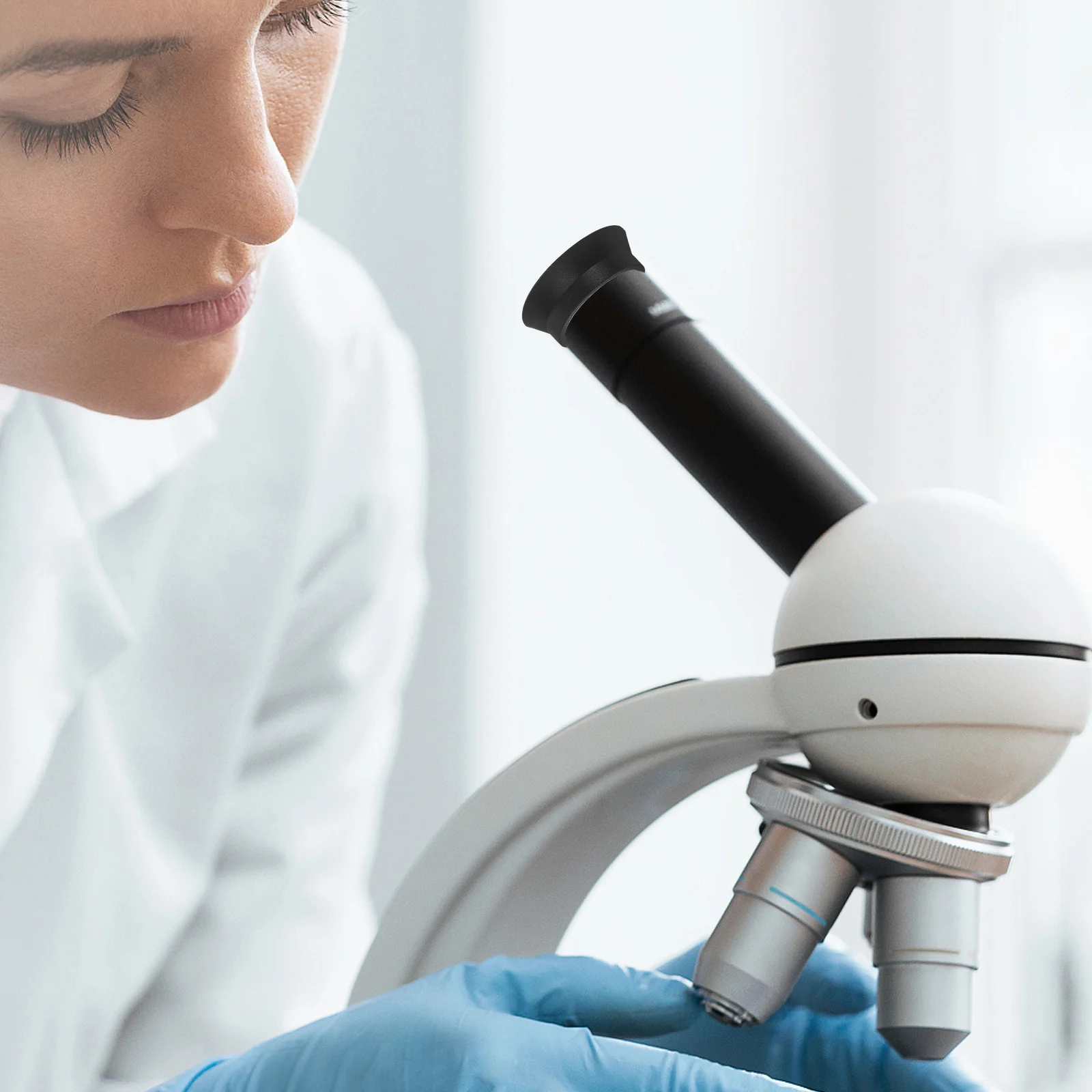 2 pçs microscópio ocular capa redução de interferência de luz fácil instalar telescópio estéreo ocular protetor escopo capa