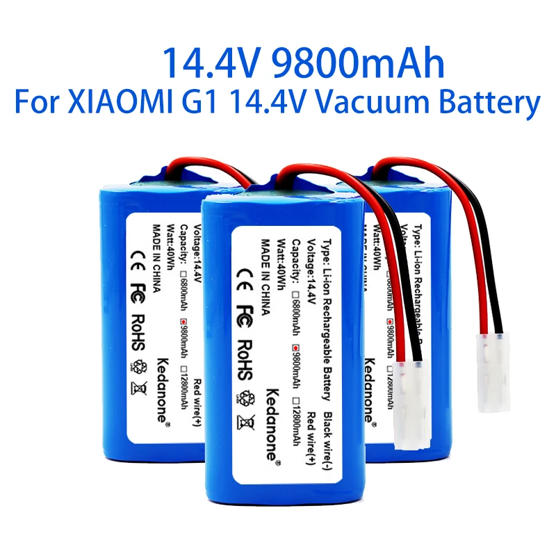 New 4S1P 18650 14.4V 9800mAh Li-ion Battery For Xiaomi G1 MI Robot Vacuum-Mop Essential MJSTG1 Robot Vacuum Cleaner Battery Pack