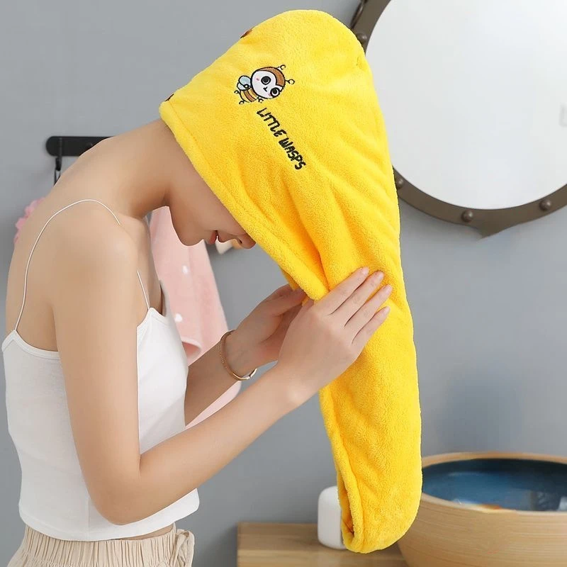 Quick-drying Hair Towel Female Super Absorbent Does Not Lose Hair Cute Shower Cap Barber Shop Turban Wipe Hair Towel