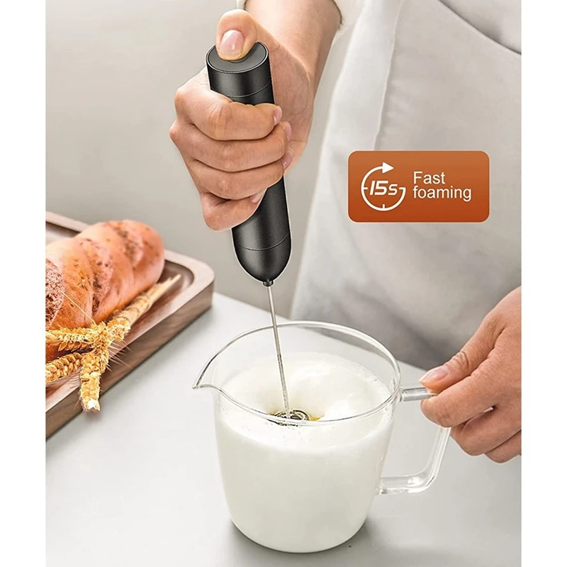 Electric Milk Frother With High Performance Motor, Aluminium Alloy Milk Frother For Latte, Cappuccino, Hot Chocolate