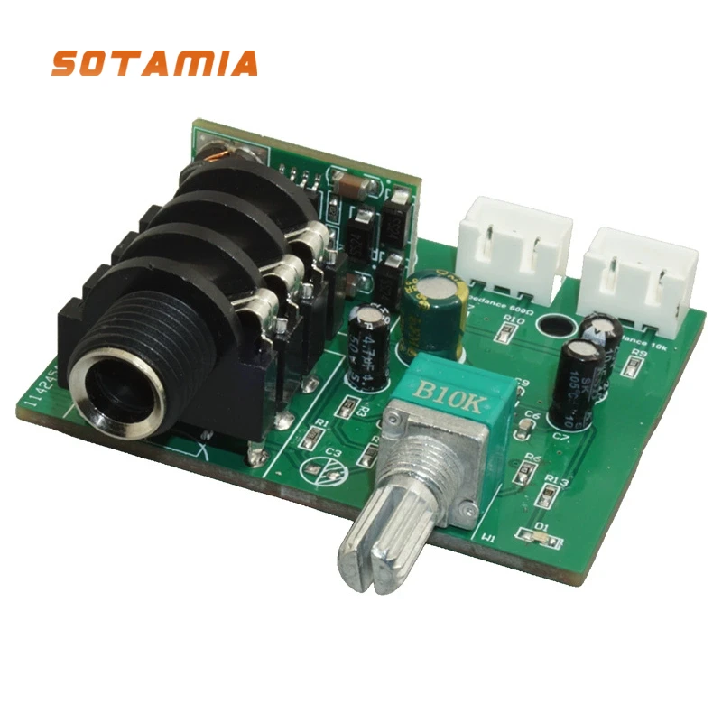 

Плата конденсаторного усилителя динамического микрофона SOTAMIA, предварительный микрофонный звукосниматель, модуль усилителя небольшого сигнала
