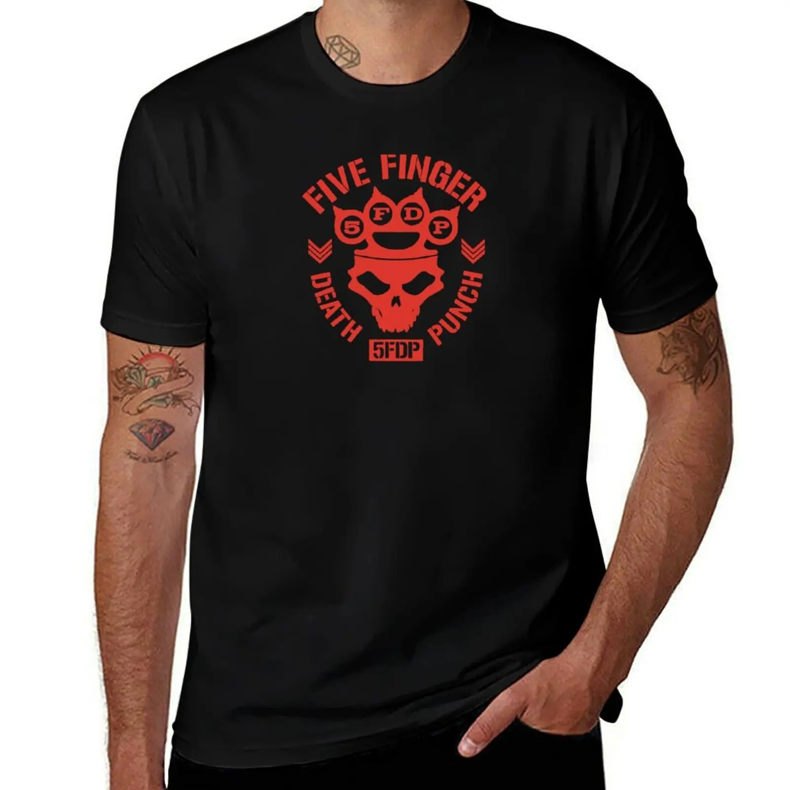 The Finger 5FDP Punch All Death Five FFDP T-Shirt Stylish Print Short Sleeve Tee