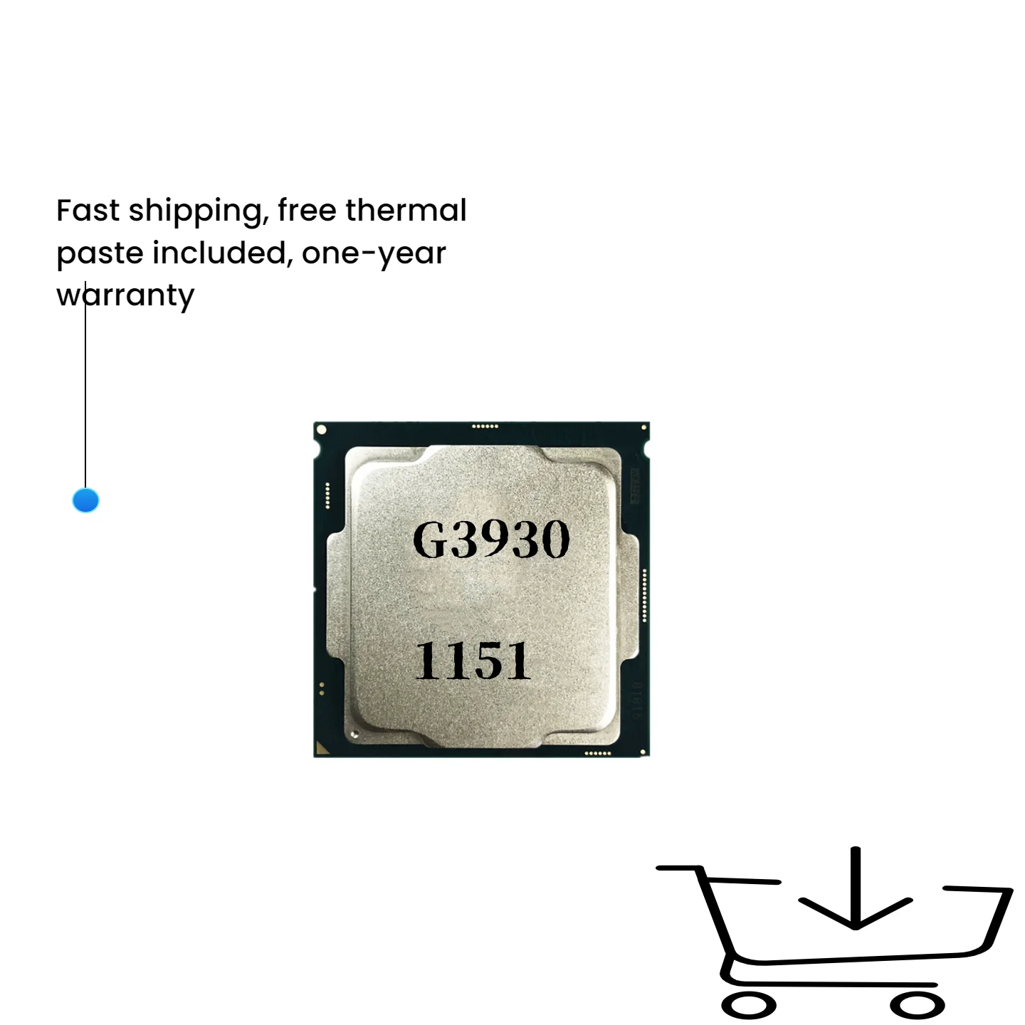 

Двухъядерный процессор Celeron G3930, 2,9 ГГц, 2 МБ кэш-памяти, лоток SR35K LGA 1151, лоток