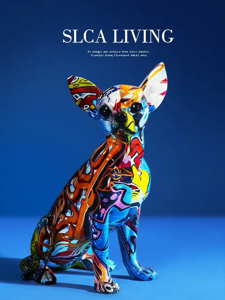 Creative Resin Dog Decor for Living Room Office
