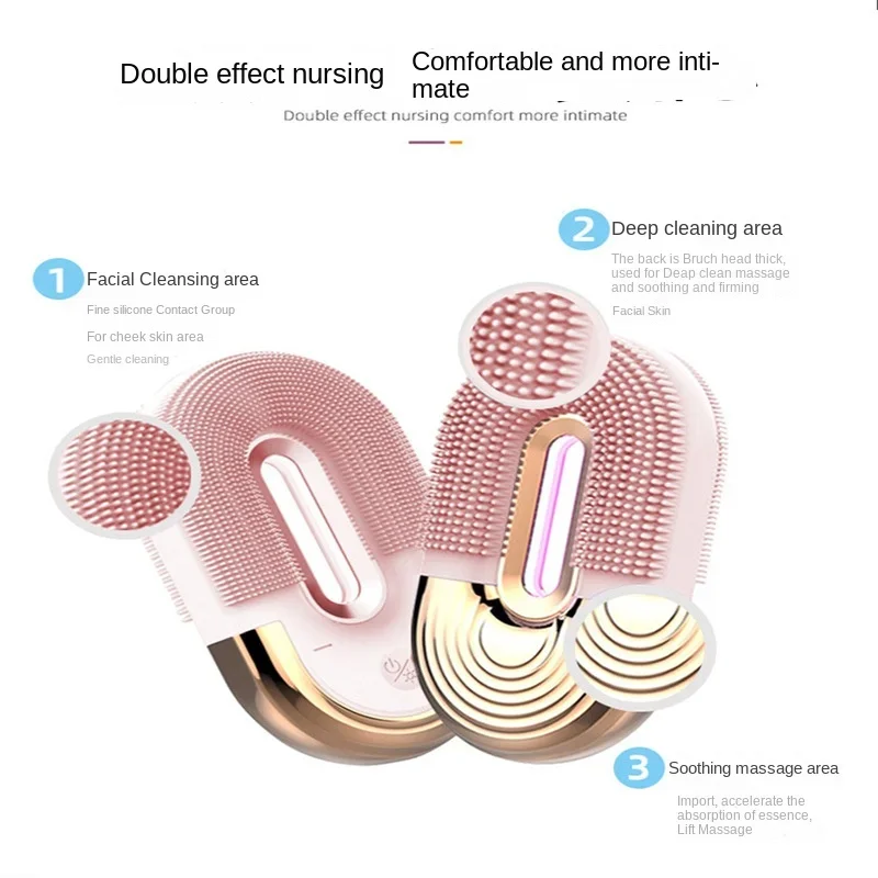 Free Shipping Silicone Gel Cleansing System Electric Facial Cleansing Instrument Waterproof Ultrasonic Beauty Face Cleaning