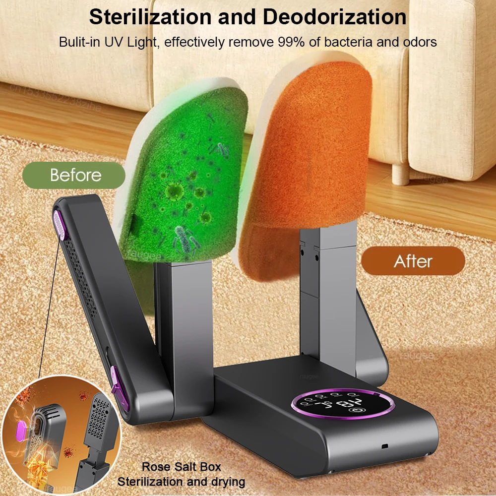 Schoenendroger Draagbare opvouwbare slimme timerdroger Telescopisch verstelbare schoendroger Sneldrogend Ontgeuren Steriliseren Schoenendroger