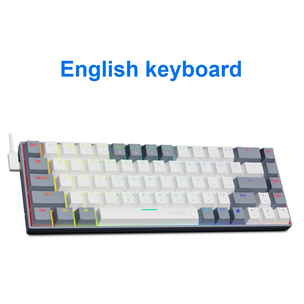 E-YOOSO Z686 rgb usb 60% ミニスリムメカニカルゲーミングキーボード