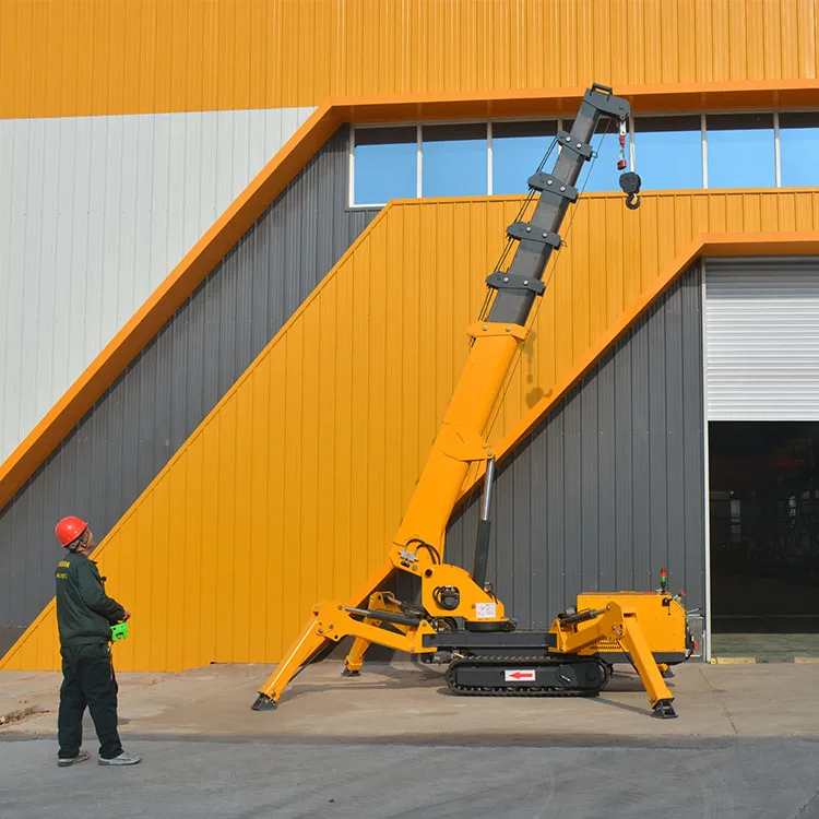 1.2 ton 3 ton 5 ton mini spider crane long boom spider lift