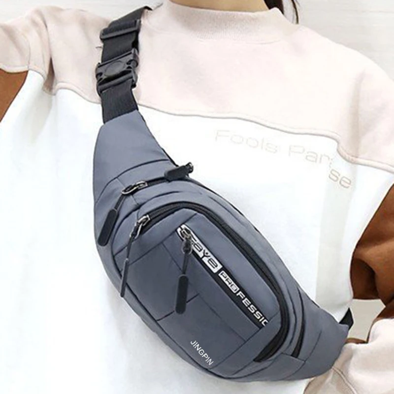 

Men Waist Bag Pack Men's Wallet Purse Casual Large Phone Belt Bag Pouch Women Canvas Travel Motorcycle Bag Fanny Banana Bag Hip